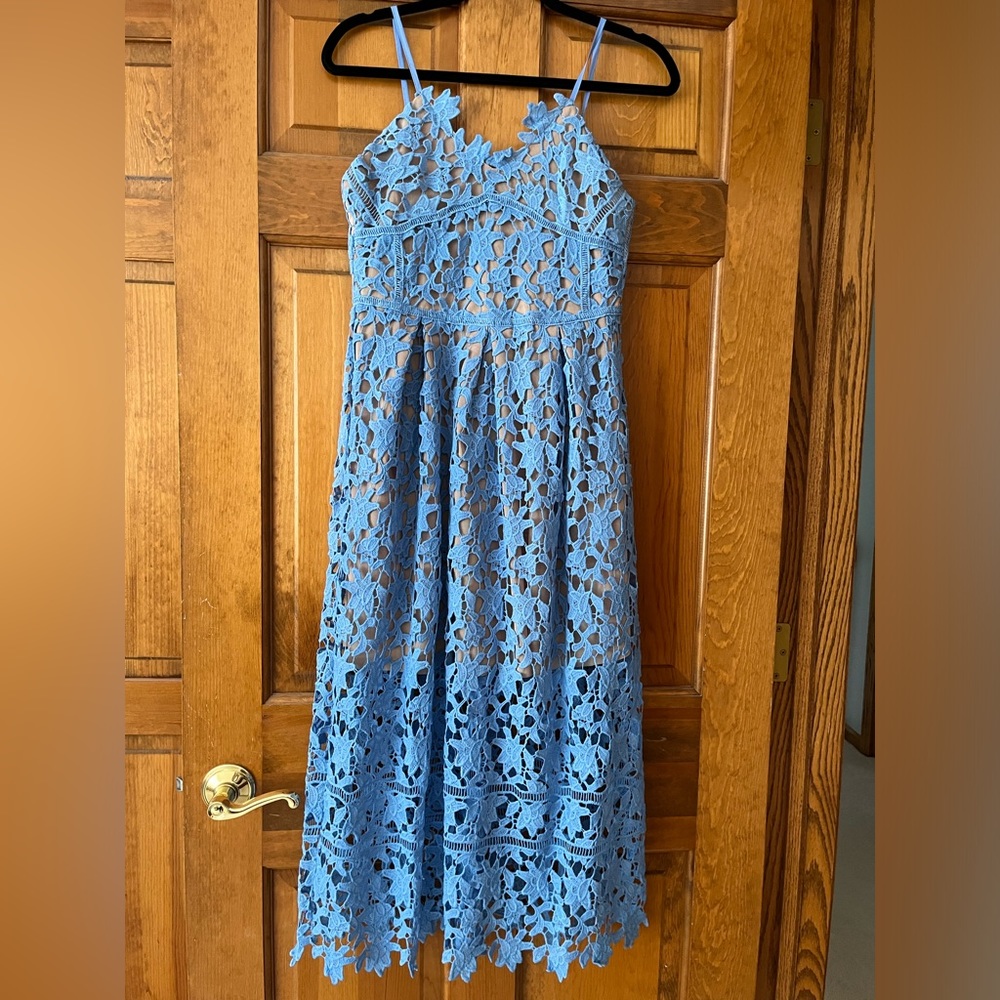 Periwinkle Lace appliqué Dress - BNWT